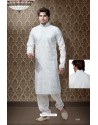 Off White Linen Patthani Kurta