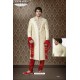 Exclusive lemon cream brocade Sherwani