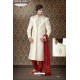 Amazing off white brocade Sherwani