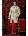 Cream Banarasi Silk Dhoti Kurta