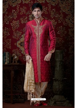 Ethnic Look Brocade Silk Sherwani