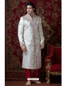 Rich And Elegent Off White Sherwani