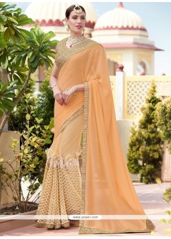 Sightly Georgette Embroidered Work Designer Traditional Saree