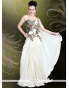 Exotic Lycra Embroidered Work Readymade Gown