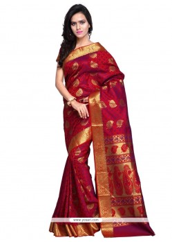 Radiant Art Silk Red Traditional Saree