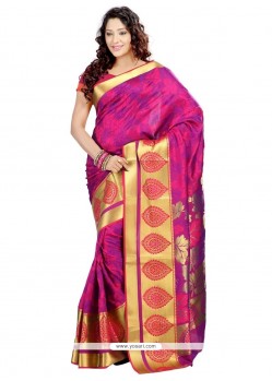 Attractive Art Silk Weaving Work Traditional Saree