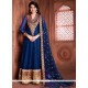 Heavenly Zari Work Blue Banglori Silk Anarkali Salwar Kameez