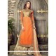 Epitome Orange Lace Work Designer Palazzo Salwar Kameez