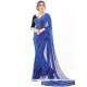 Glamorous Blue Georgette Casual Saree