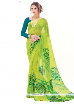 Delectable Georgette Print Work Casual Saree