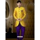 Handsome Art Silk Mustard Indo Western Sherwani