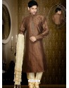 Outstanding Brown Art Silk Kurta Pajama