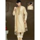 Ethnic Cream Art Silk Kurta Pajama