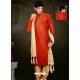 Mind-Blowing Orange Art Dupion Silk Kurta Pajama