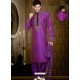 Attractive Purple Art Dupion Silk Kurta Pajama