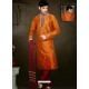 Stunning Rust Art Dupion Silk Kurta Pajama