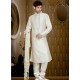 Eye-Catching Off White Art Silk Kurta Pajama