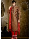 Impressive Brown Art Silk Kurta Pajama