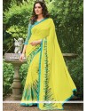 Breathtaking Georgette Yellow Casual Saree