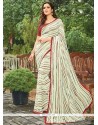 Picturesque Georgette Off White Casual Saree