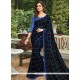 Gripping Georgette Black Casual Saree