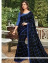 Gripping Georgette Black Casual Saree