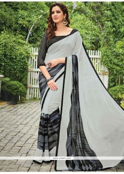 Sunshine Georgette Print Work Casual Saree