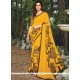 Intriguing Yellow Casual Saree