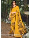 Intriguing Yellow Casual Saree