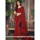 Preferable Maroon Georgette Casual Saree