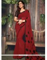 Preferable Maroon Georgette Casual Saree