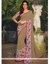 Stylish Print Work Georgette Casual Saree