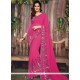 Outstanding Hot Pink Georgette Casual Saree