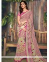 Multi Colour Print Work Georgette Casual Saree