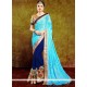 Attractive Patch Border Work Silk Classic Designer Saree