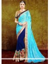 Attractive Patch Border Work Silk Classic Designer Saree