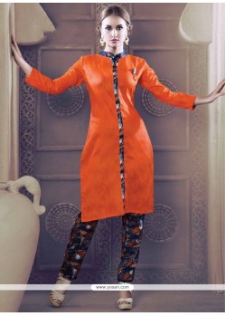 Remarkable Orange Party Wear Kurti