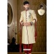 Fabulous Cream Brocade Sherwani