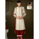 Stunning Cream Banarasi Sherwani