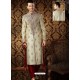 Aflatun Pure Banarasi Cutwork Enhanced Sherwani