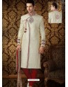 Outstanding Jamewar Banarasi Silk Sherwani