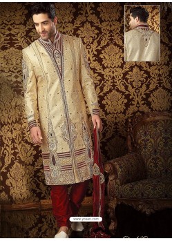 Radiant Banarasi Silk Sherwani