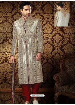 Dashing Banarasi Silk Sherwani