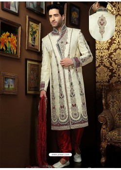 Splendid banarasi Giccha Silk Sherwani