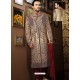 Cream Tanchoi Jamewar Sherwani