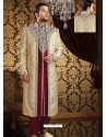 Handsome Royal Cream Sherwani