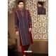 Dashing Blue Brocade Sherwani