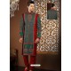 Stunning Green And Red Sherwani