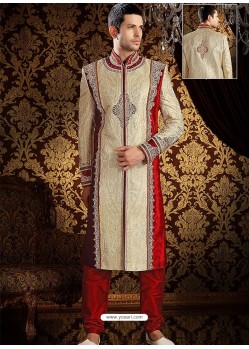 Smoldering Cream Sherwani