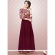 Zesty Magenta Georgette Designer Gown